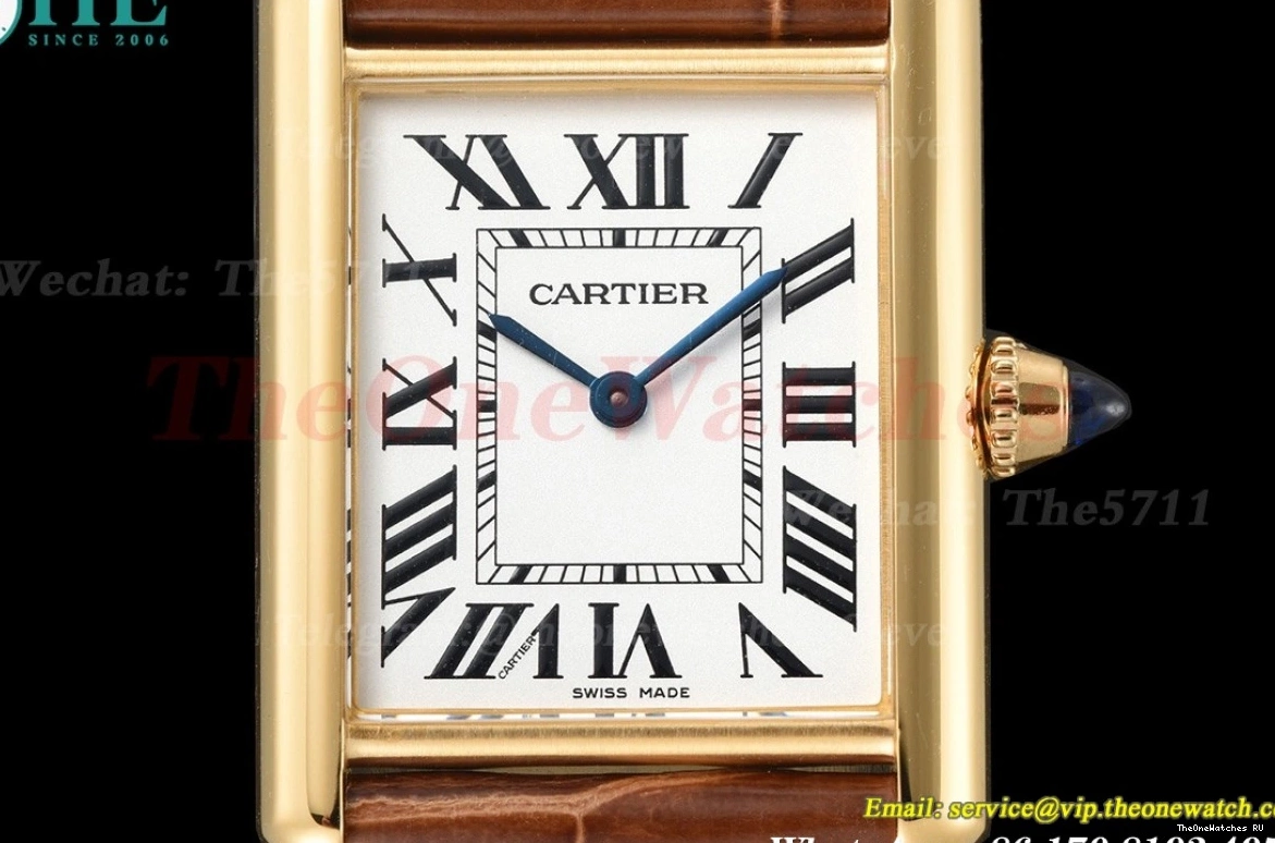 Tank Alligator White Quartz 25.5mm Dial Louis LE YG F1F 0704